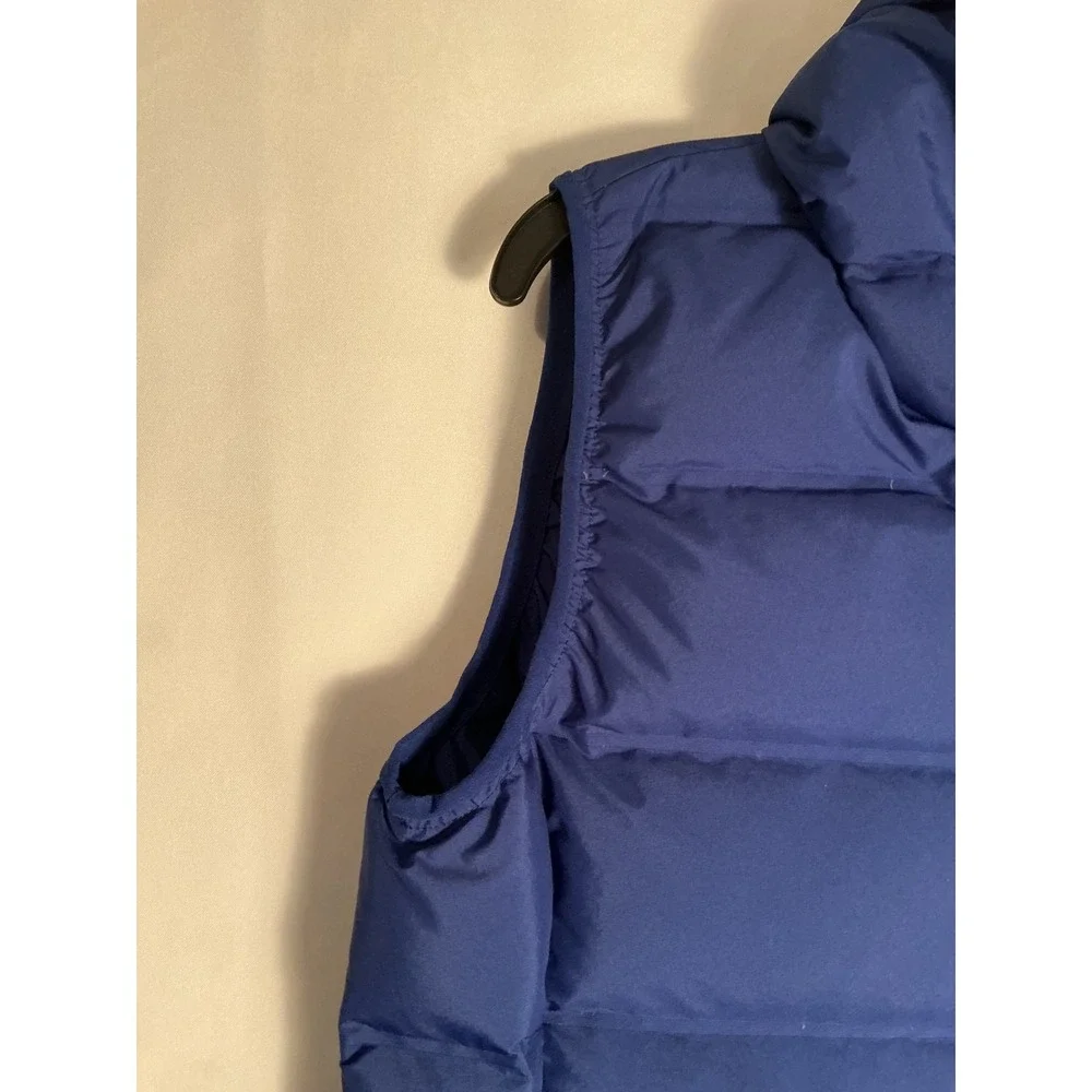 Adidas Hooded Puffer Vest Royal Blue Quilted Full Zip Sleeveless Jacket M‎ - Picture 14 of 14